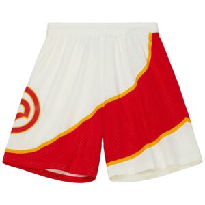Mitchell & Ness Crème Swingman Atlanta Hawks 1986 Short de sport Rouge/Crème/Jaune 728203