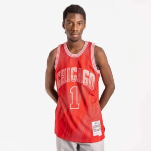Maillot de basket-ball 2008-09 Chicago Bulls Derrick Rose #1 NBA Swingman Maillot monochrome Noir 726773