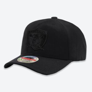 Mitchell & Ness Las Vegas Raiders All-Black Classic Stretch NFL Snapback Chapeau Noir 723703