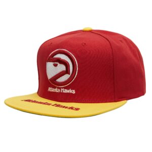 Mitchell & Ness Logo Bill Snapback HWC Atlanta Hawks Chapeau Orange 729053