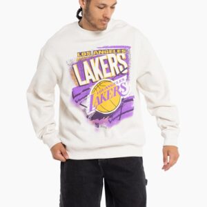 Mitchell & Ness Los Angeles Lakers Vintage abstrait NBA T-shirt à col rond 719591