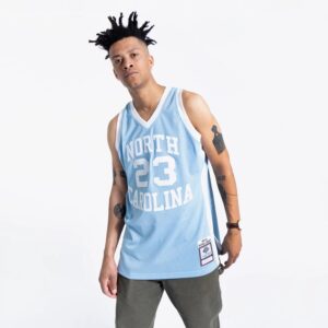 Mitchell & Ness Michael Jordan Université de Caroline du Nord Throwback NCAA Authentique Jersey Basketball Jersey Gris 725753
