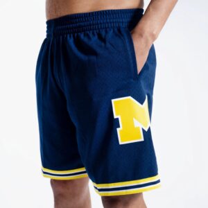 Mitchell & Ness Michigan Wolverines Hardwood Classics Throwback Swingman NCAA Short Noir 725446