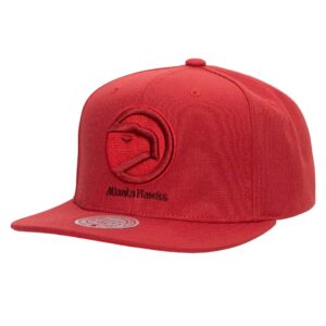 Mitchell & Ness Casquette Snapback monochrome HWC Atlanta Hawks Rouge 729062