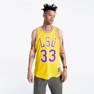 Mitchell & Ness Shaquille O'Neal Louisiana State University Tigers NCAA Swingman Maillot Blanc 725661