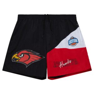 Mitchell & Ness Tissé Vintage Logo Atlanta Hawks Short Noir/Blanc/Rouge 728092