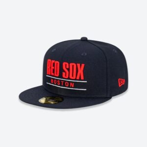 New Era Boston Red Sox Stacked 59FIFTY MLB Casquette ajustée Gris 723026