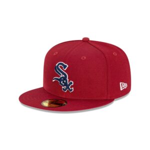 New Era Chicago White Sox Bordeaux 59FIFTY MLB Casquette ajustée Bordeaux 721255