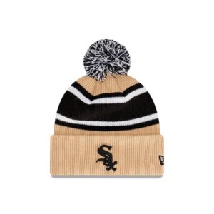 New Era Chicago White Sox Strip Pom Knit MLB Bonnet Blanc 721429