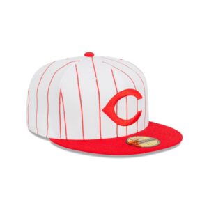 New Era Cincinnati Reds Cooperstown 59FIFTY MLB Casquette ajustée Rouge-blanc 722985