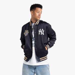 New Era New York Yankees MLB Veste légère en satin Blanc 725549