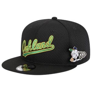New Era Oakland Athletics Post Up Pin 9FIFTY MLB Snapback Chapeau Noir 722655