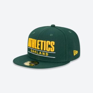 New Era Oakland Athletics Stacked 59FIFTY MLB Casquette ajustée Vert 721202