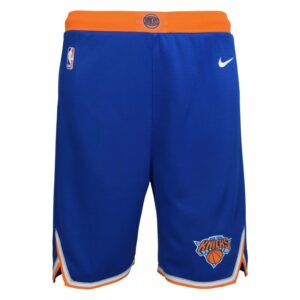 Nike New York Knicks Icon Edition Swingman Youth NBA Short Bleu 718916