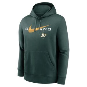 Nike Oakland Athletics Swoosh Neighbourhood Pullover MLB Sweat à capuche Noir 724614