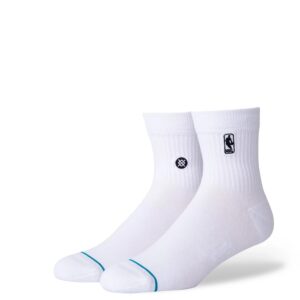 Stance Logoman Quarter NBA Chaussettes blanches Blanc 718617