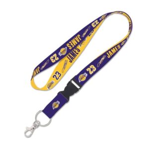 Lanyard Wincraft LeBron James Los Angeles Lakers NBA Lanyard Jaune-violet 718644