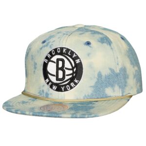 Mitchell & Ness Acid Wash Snapback Brooklyn Nets Chapeau Bleu 737224