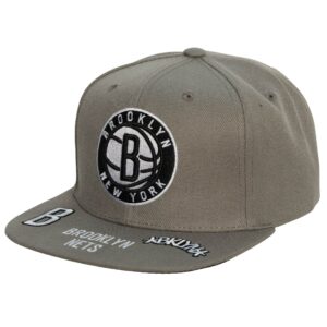 Mitchell & Ness Casquette Snapback Brooklyn Nets Gris 737246