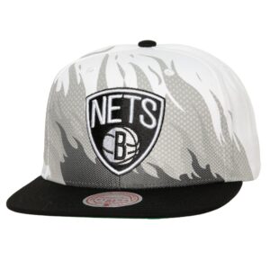 Mitchell & Ness Hot Fire Snapback Brooklyn Nets Chapeau Blanc 737163