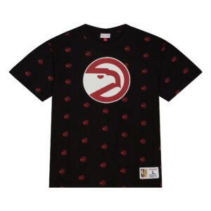 Mitchell & Ness AOP SS Top Atlanta Hawks T-shirt Noir 729859