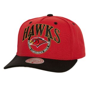 Mitchell & Ness Crown Jewels Pro Snapback HWC Atlanta Hawks Chapeau Rouge 729197