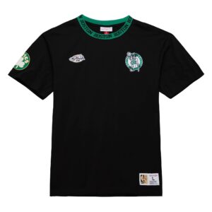 Mitchell & Ness Jacquard Ringer SS Vintage Logo Boston Celtics T-Shirt Noir 732696