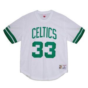 Mitchell & Ness nom et numéro haut en maille Boston Celtics 1986-87 Larry Bird T-Shirt blanc blanc 734892