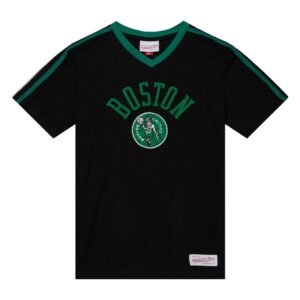 Mitchell & Ness Overtime Win T-shirt pour jeunes Boston Celtics à col en V Vert/Noir 734798