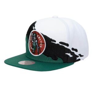 Mitchell & Ness Paintbrush Snapback HWC Boston Celtics Chapeau Blanc 731030