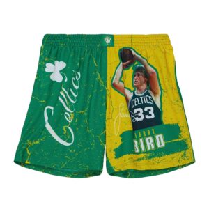 Mitchell & Ness Player Burst Mesh Boston Celtics Larry Bird Short Bleu 731866