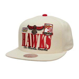 Mitchell & Ness Reframe Retro Snapback HWC Atlanta Hawks Chapeau Blanc 729232