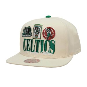 Mitchell & Ness Reframe Retro Snapback HWC Boston Celtics Chapeau Beige 731489