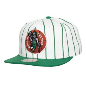 Mitchell & Ness Casquette rétro à fines rayures Snapback HWC Boston Celtics Blanc 730901