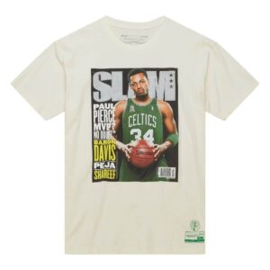 Mitchell & Ness Slam Cover Boston Celtics Paul Pierce T-shirt blanc Orange 733083