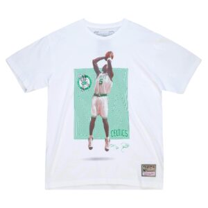 Mitchell & Ness Star Maze Boston Celtics Kevin Garnett T-Shirt Bleu 733102