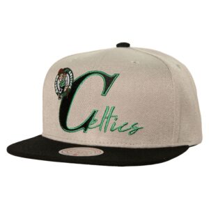 Mitchell & Ness Top Letter Snapback Boston Celtics Chapeau Rose 730571