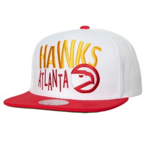 Mitchell & Ness Toss Up Snapback HWC Atlanta Hawks Chapeau Blanc 729223