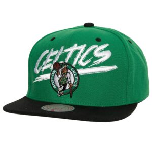 Mitchell & Ness Transcript Snapback Boston Celtics Chapeau Vert 730893