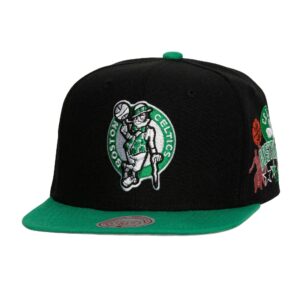 Mitchell & Ness Patch Overload Snapback Boston Celtics Chapeau Noir 732229
