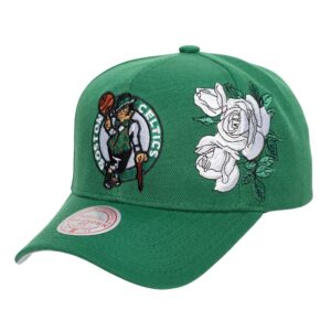 Mitchell & Ness Secondaire Roses Pro Snapback Boston Celtics Chapeau Vert 732252