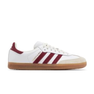 Baskets Sporty & Rich x adidas Samba OG Blanc Core Bourgogne IF5660
