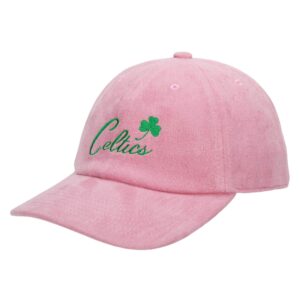 Chapeau Mitchell & Ness en daim Strapback HWC Boston Celtics rose 732662