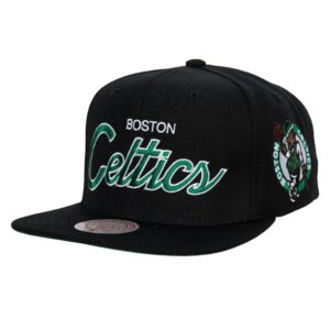 Casquette Mitchell & Ness Team Script 2.0 Snapback Boston Celtics Noir 732680
