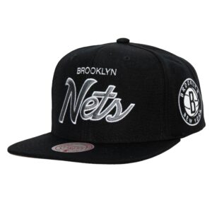 Mitchell & Ness Team Script 2.0 Snapback Brooklyn Nets Chapeau Noir 737172