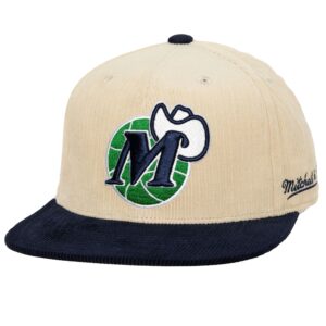 Mitchell & Ness 2 Tone Team Cord Fitted HWC Dallas Mavericks Chapeau Rose 742043