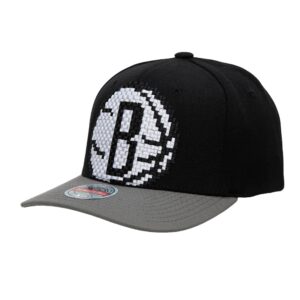 Mitchell & Ness 8 Bit XL Classique Rouge Brooklyn Nets Chapeau Gris 737390
