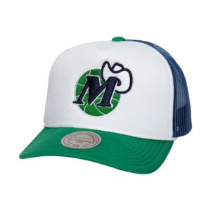 Mitchell & Ness Blocker Trucker HWC Dallas Mavericks Chapeau Blanc 741466