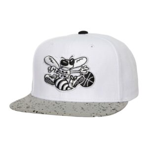 Casquette de baseball Mitchell & Ness Cement Top Snapback Hwc Charlotte Hornets Hat Blanc 739016
