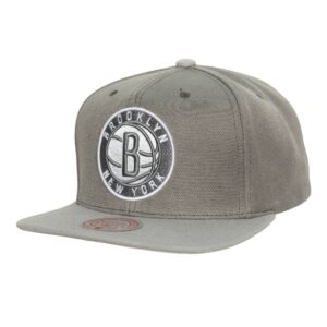 Mitchell & Ness Cool Grey Snapback Brooklyn Nets Chapeau Gris 737574